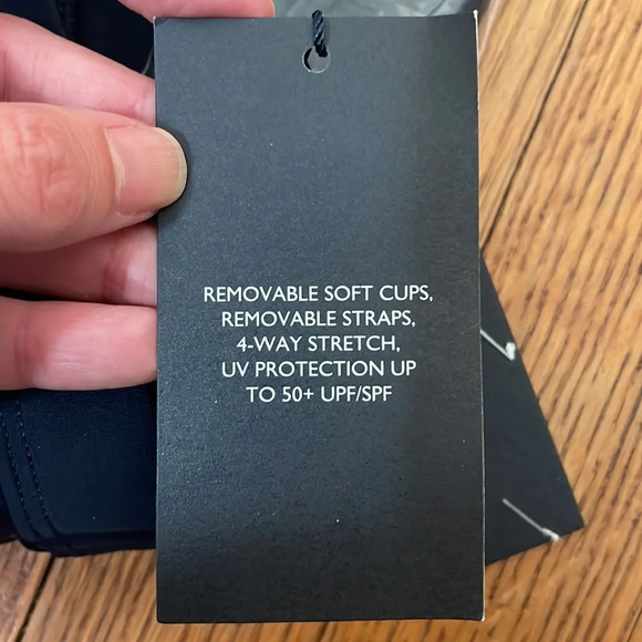 Tommy Hilfiger Bandeau Top Classic Bikini Bottom Swimsuit Navy size M NWT - Picture 12 of 13